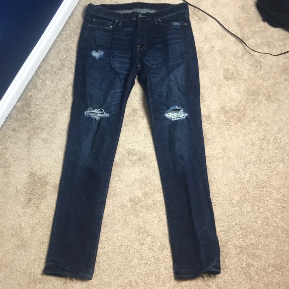 A&F Dark Wash Athletic skinny jeans 34x34